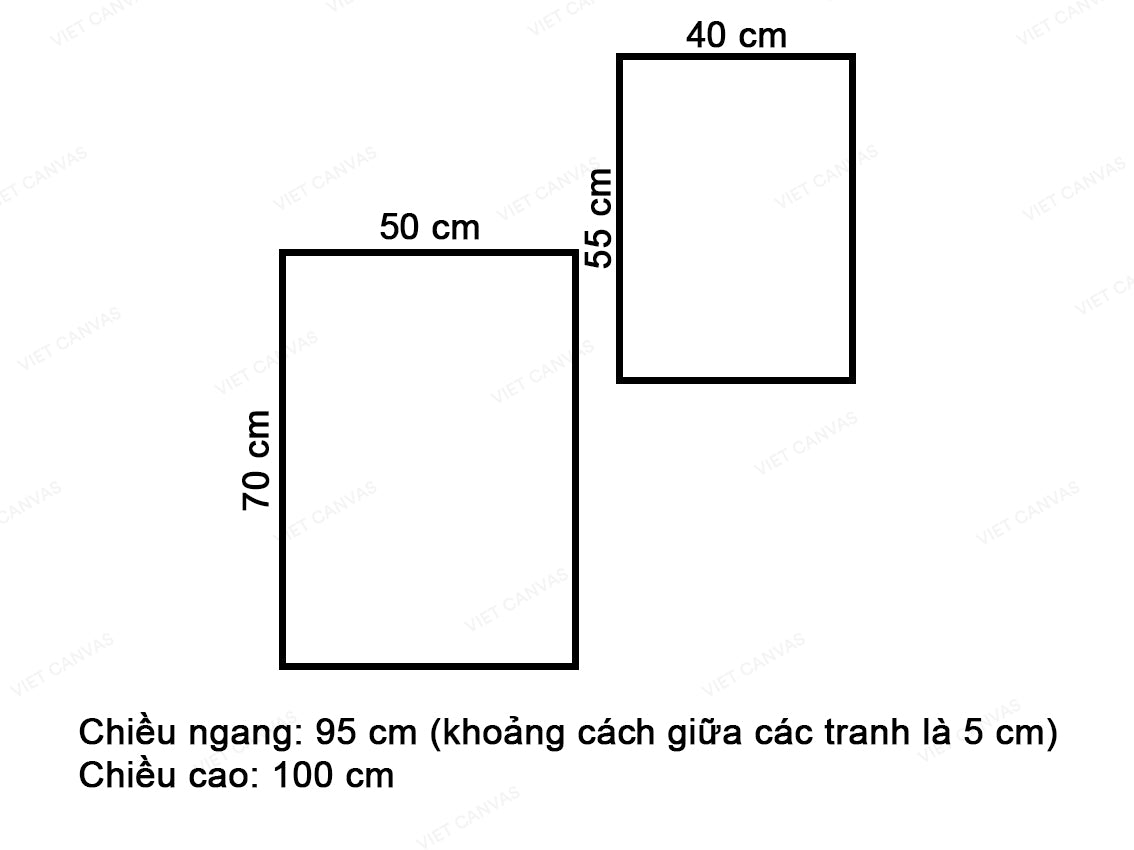 Bộ 3 Tranh Hươu Và Hoa Vàng - VW360.4
