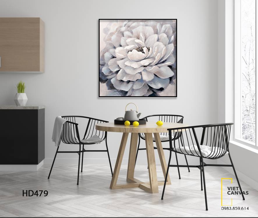 Tranh Bông Hoa Trắng Tinh Tế - HD479