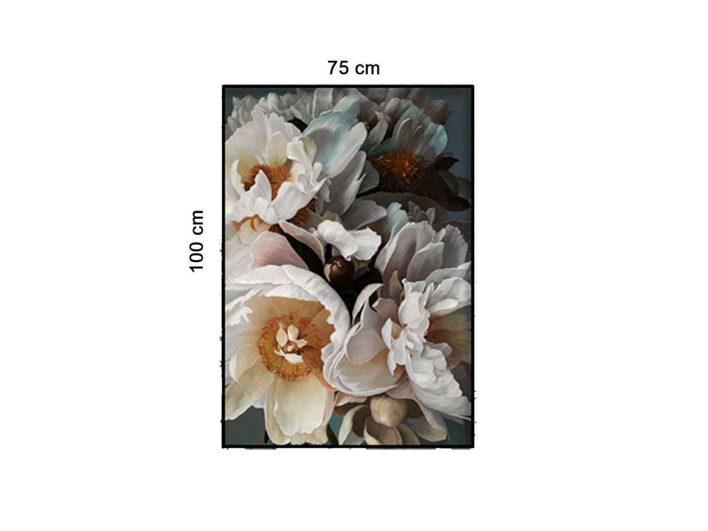 Tranh Hoa Mẫu Đơn Trắng Sang Trọng - HD482