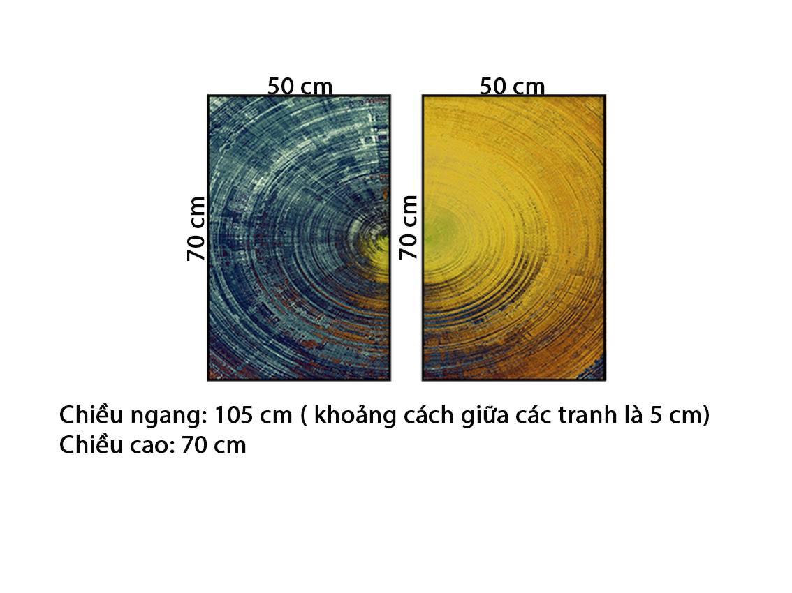 Bộ 2 Tranh Vân Gỗ Cổ Điển - HD546