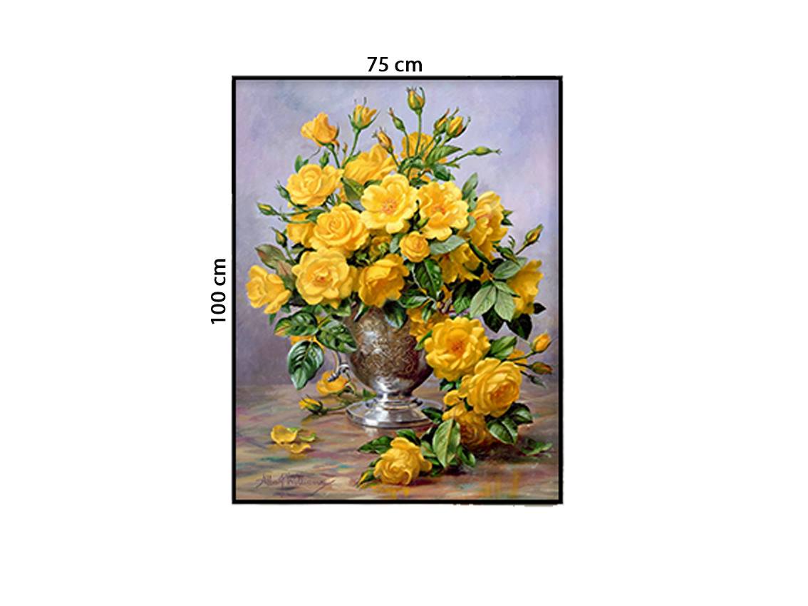 Tranh Bình Hoa Hồng Vàng Tinh Tế - HD573