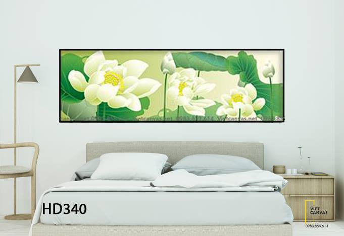 Tranh Sen Tươi Mát - HD340