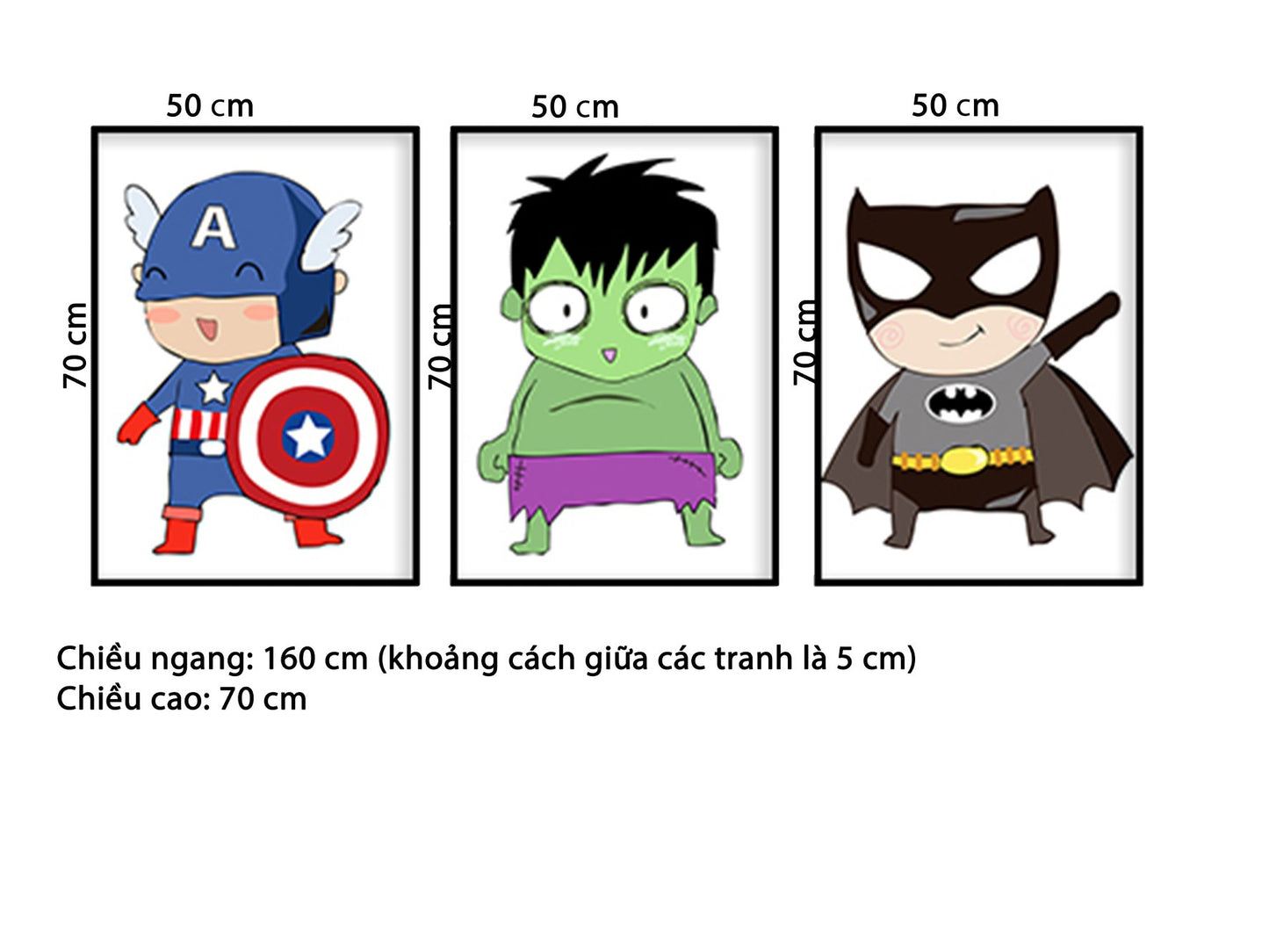 Bộ 3 Tranh Siêu Anh Hùng - HD190