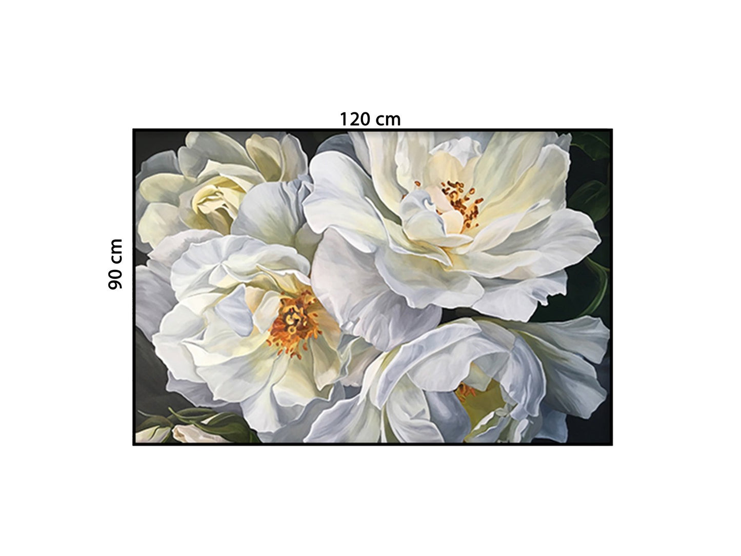 Tranh Hoa Trắng Nhẹ Nhàng Tinh Tế - HD191