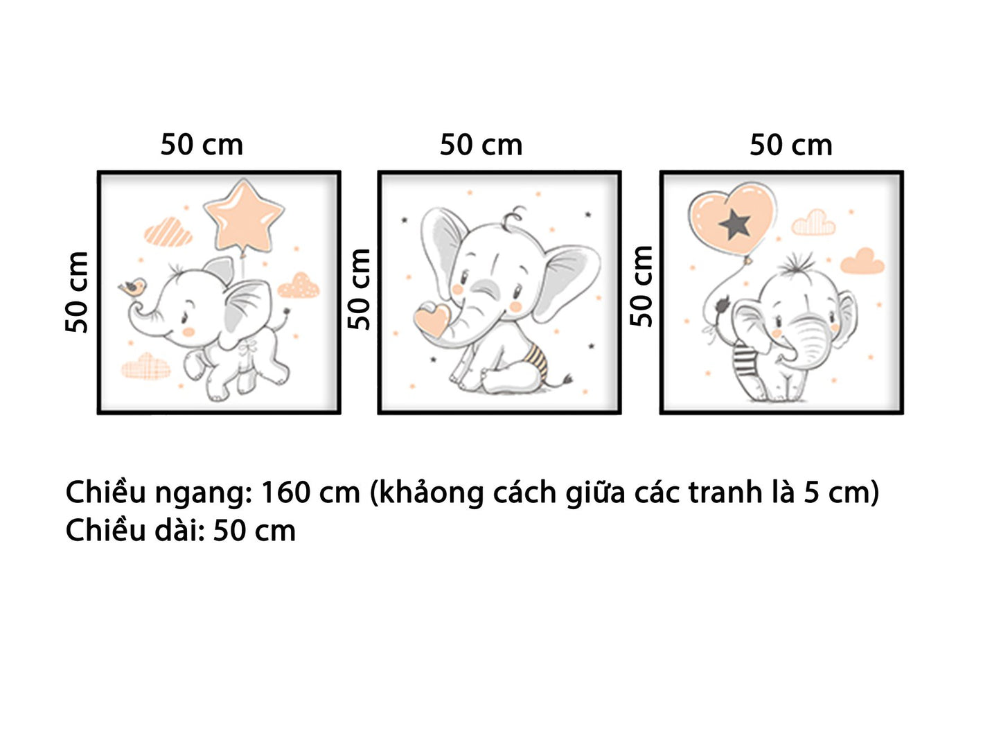 Bộ 3 Tranh Chú Voi Bản Đôn - HD187