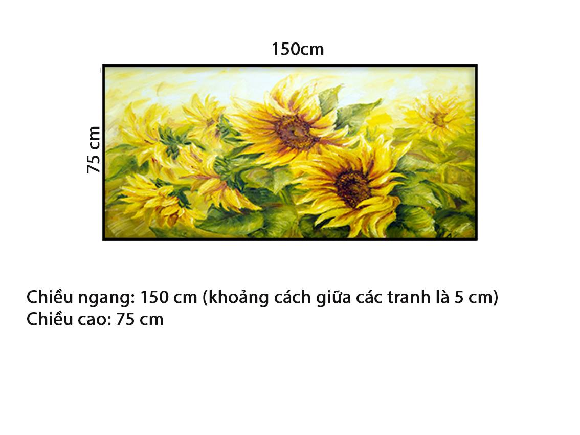 Tranh Hoa Hướng Dương Trong Nắng - HD195