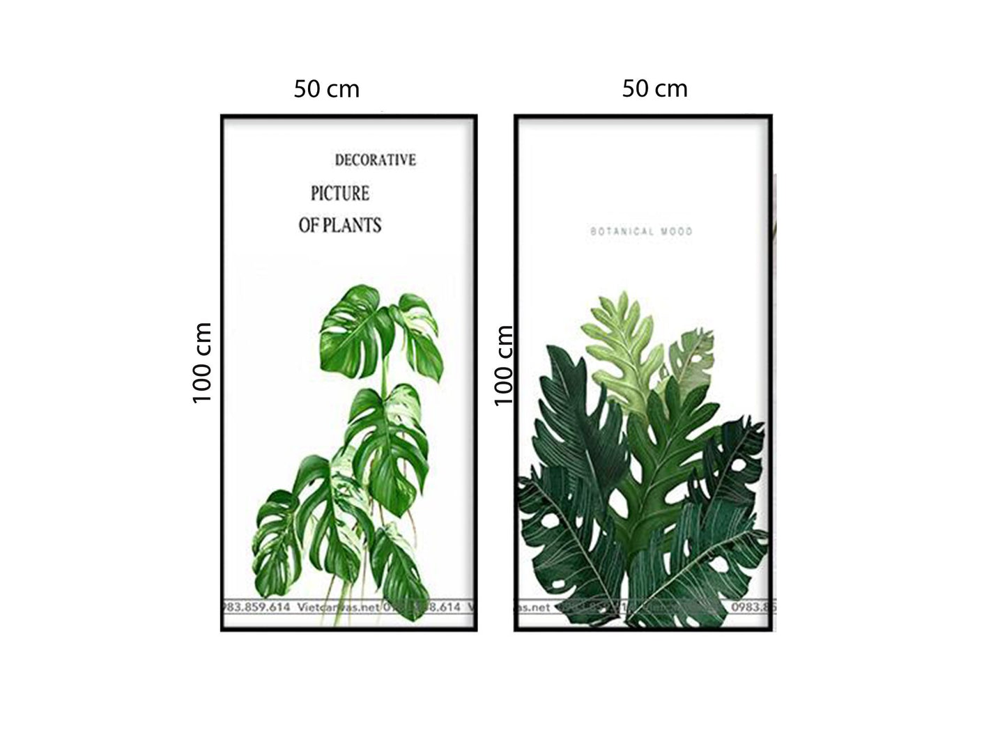 Bộ 2 Tranh Những Chiếc Lá Xanh - HD408