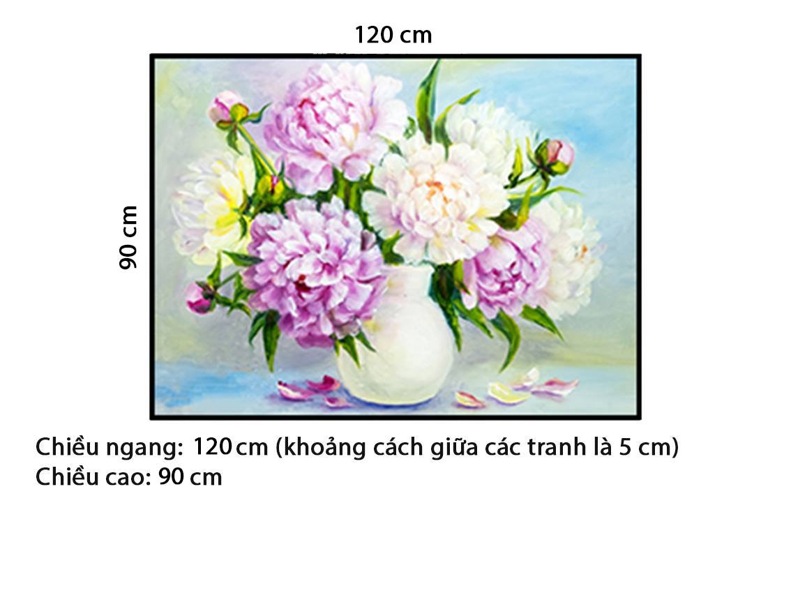 Tranh Bình Hoa Mẫu - HD196