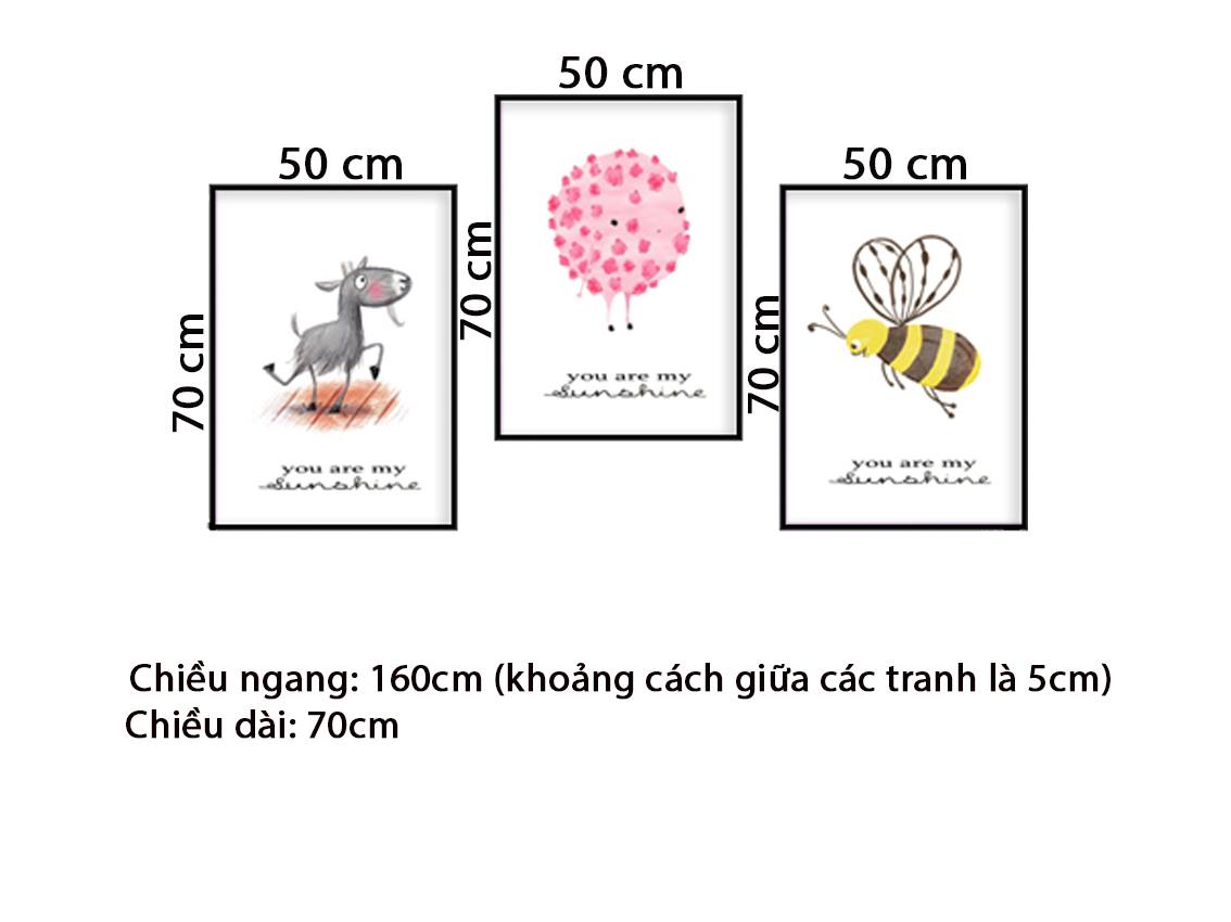 Bộ 3 Tranh Những Con Vật Ngộ Nghĩnh - HD273