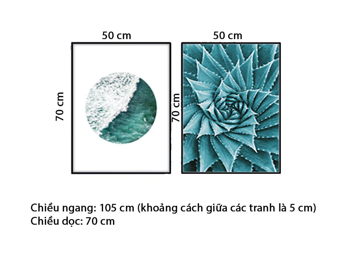 Bộ 2 Tranh Xương Rồng Và Biển Cả - HD452