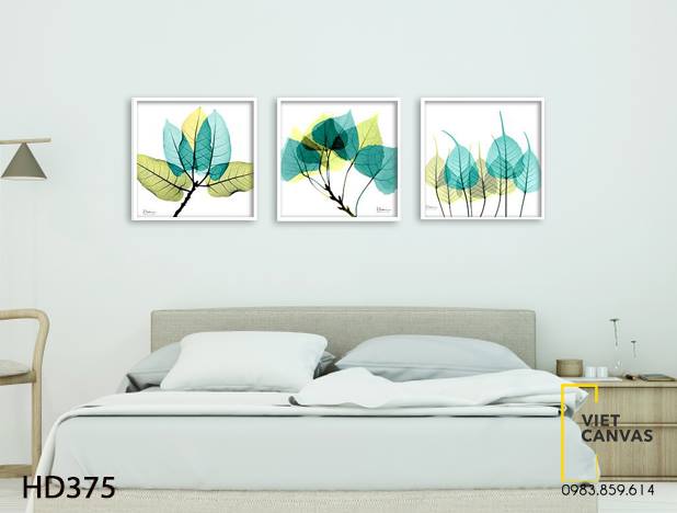 Bộ 3 Tranh Lá Bồ Đề - HD375