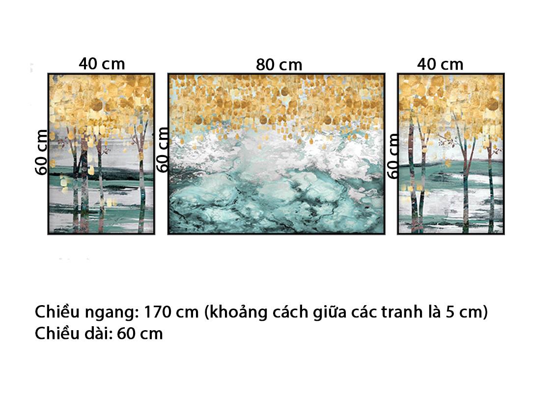 Bộ 3 Tranh Rừng Lá Mùa Thu - HD652