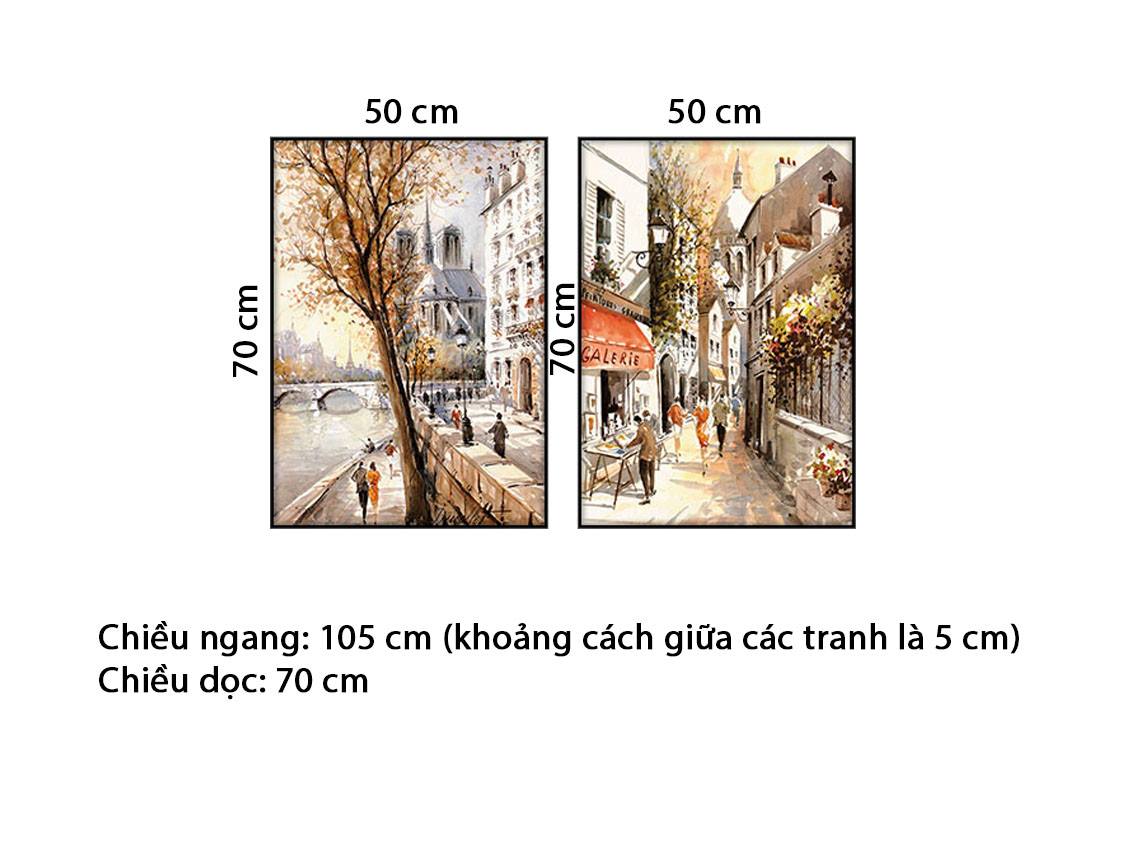 Bộ 2 Tranh Góc Phố Thênh Thang - HD619