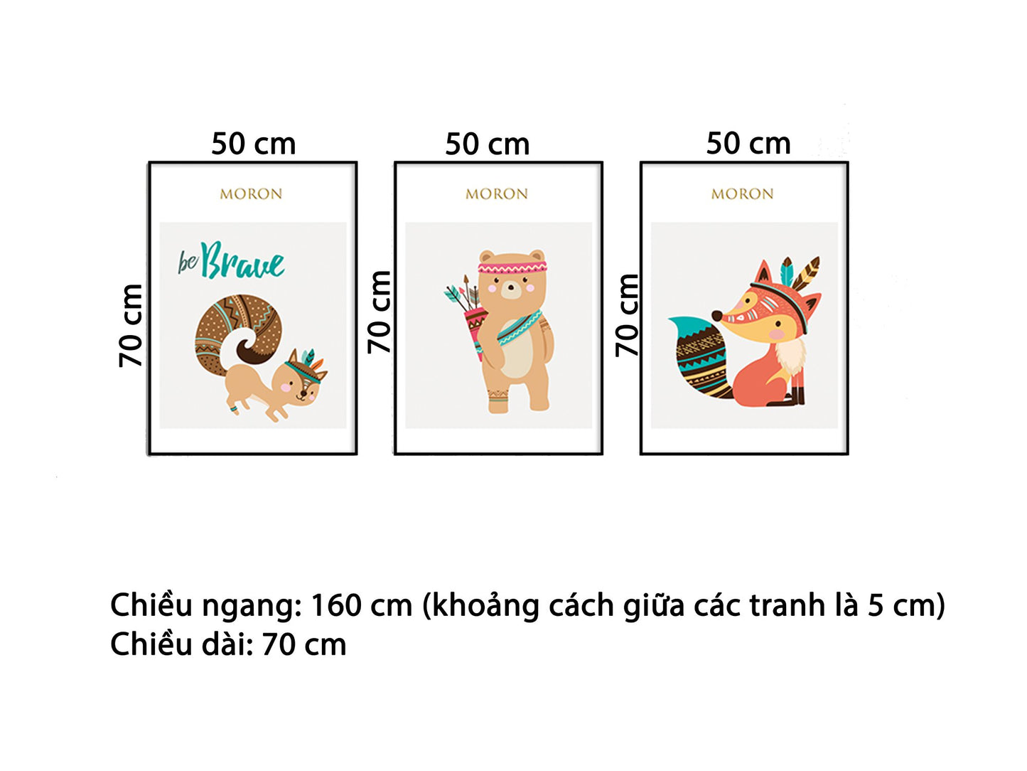 Bộ 3 Tranh Chú Sóc Đáng Yêu - HD675