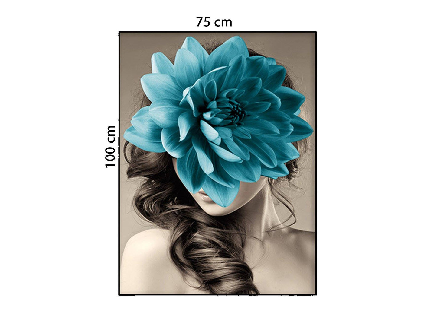 Tranh Cô Gái Và Đóa Hoa Xanh - HD702