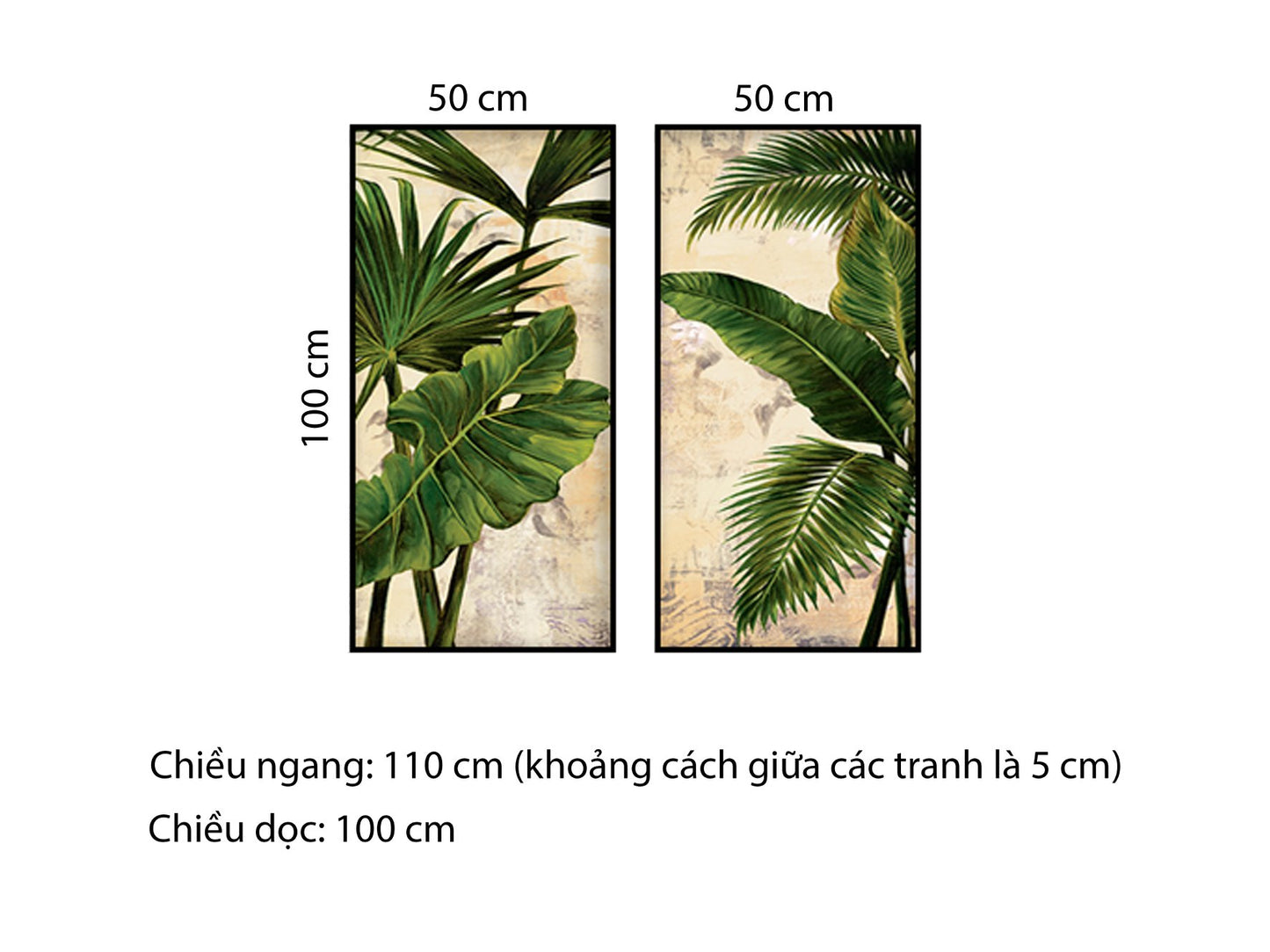 Bộ 2 Tranh Lá Xanh Sau Hè - HD768