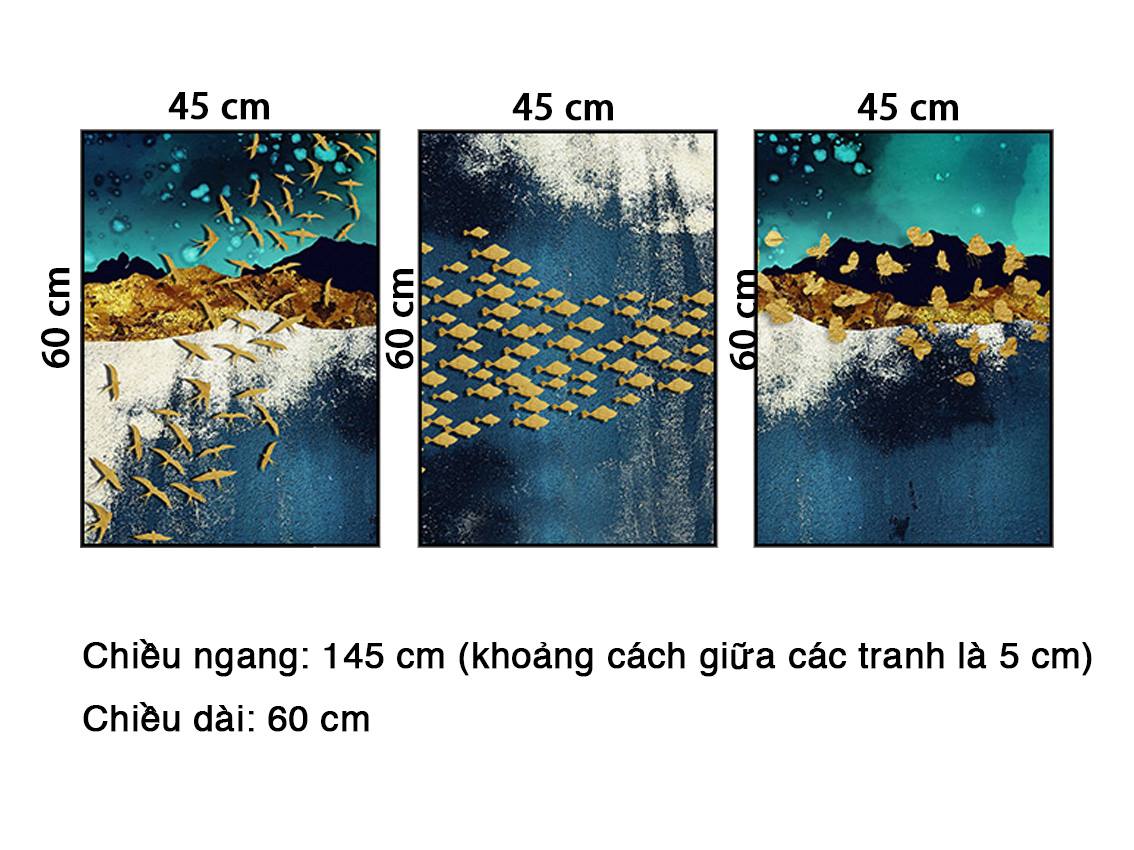Bộ 3 Tranh Rừng Vàng Biển Bạc - HD755