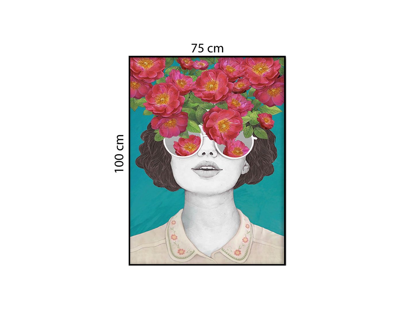 Tranh Cô Gái Dưới Những Cánh Hoa - HD763