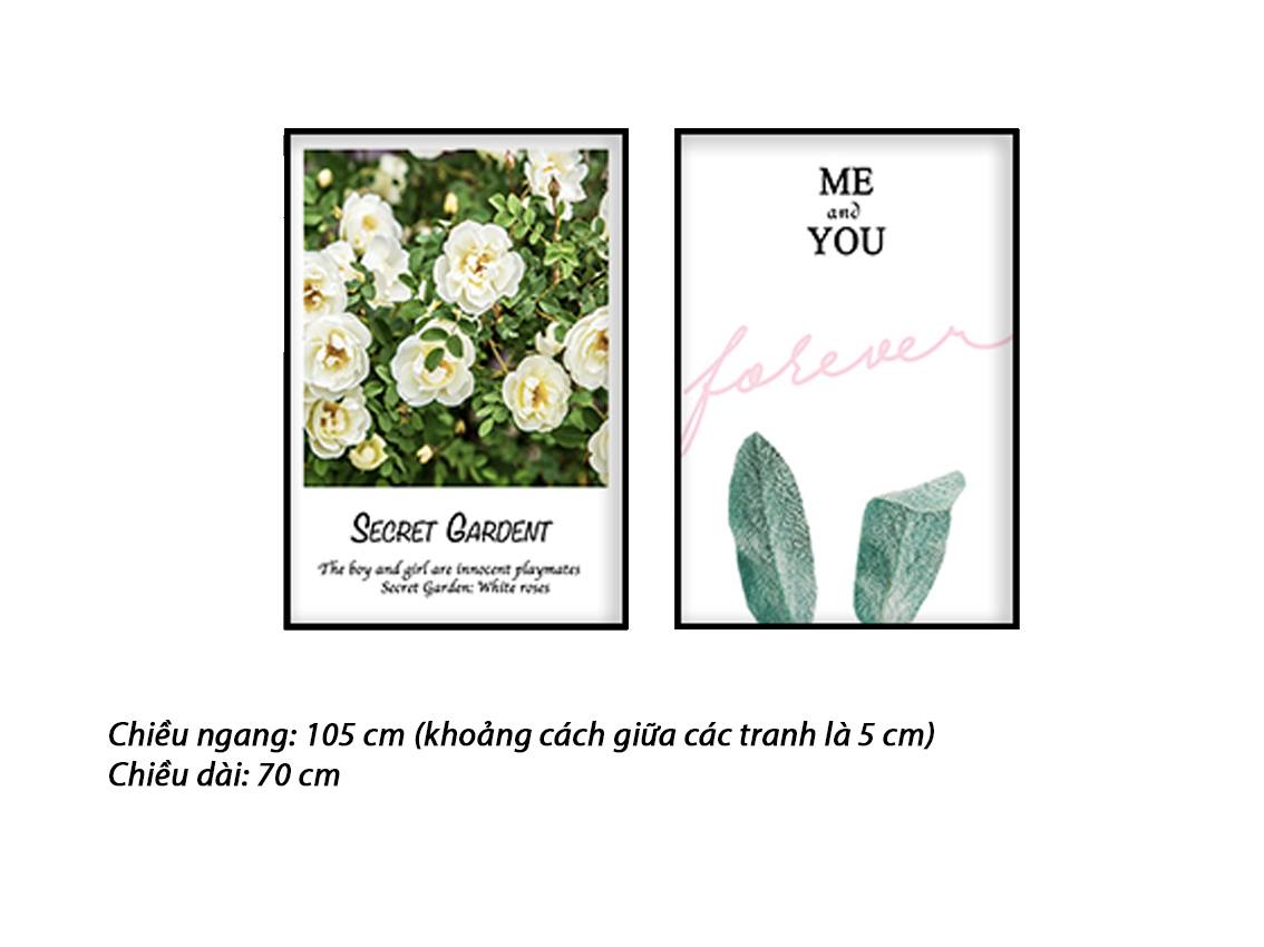 Bộ 2 Tranh Hoa Trắng Ban Mai - HD788