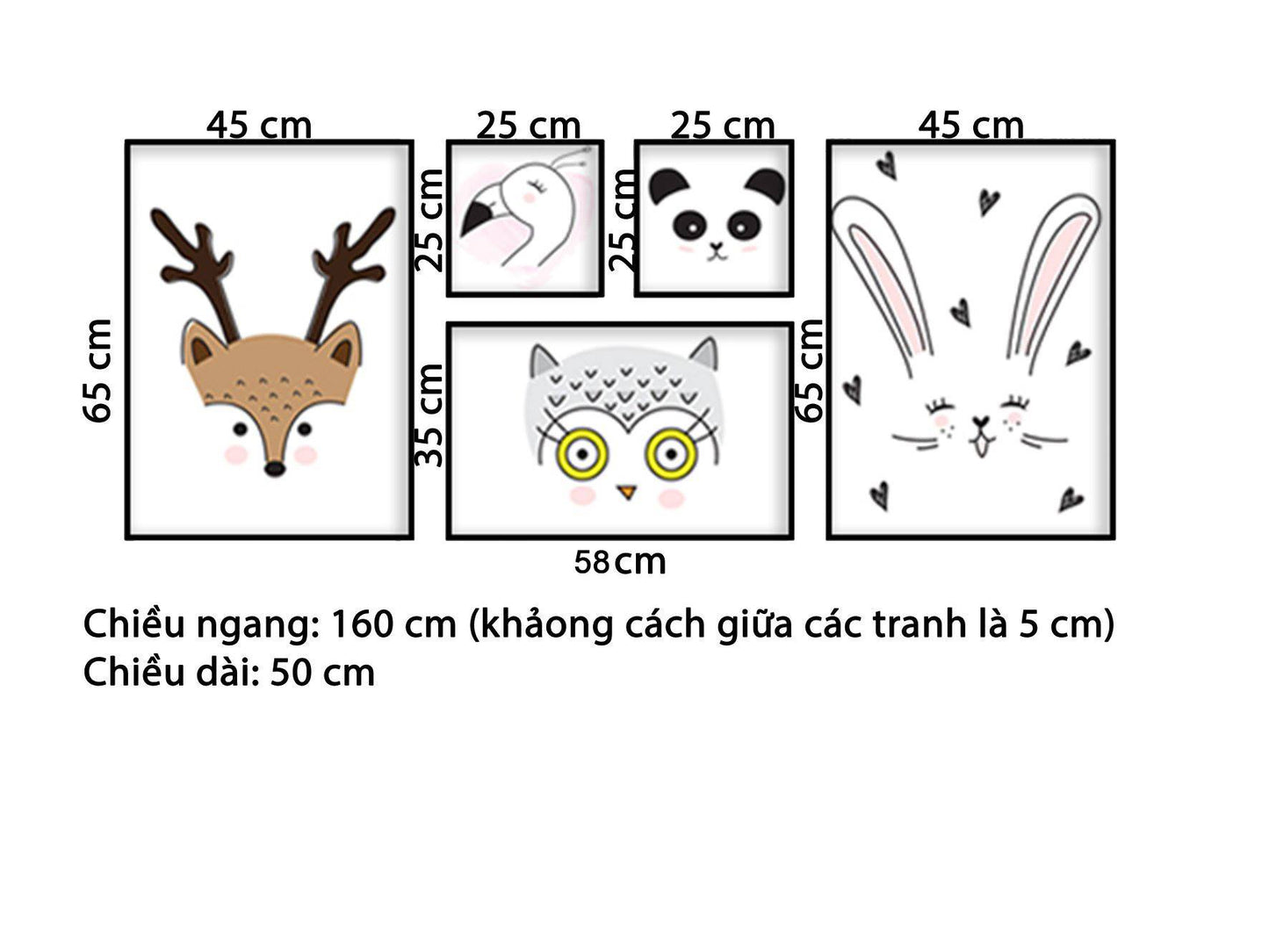 Bộ 5 Tranh Đôi Mắt Đáng Yêu - HD193