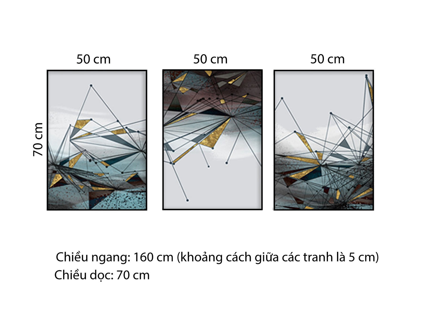 Bộ 3 Tranh Nghệ Thuật Trừu Tượng - HD765