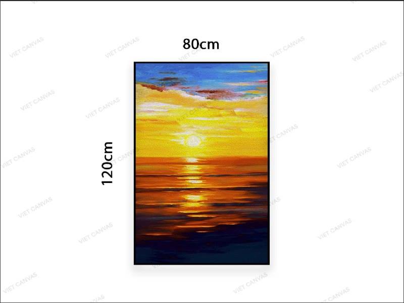 Tranh Biển Và Hoàng Hôn Chiều Tà - VC734