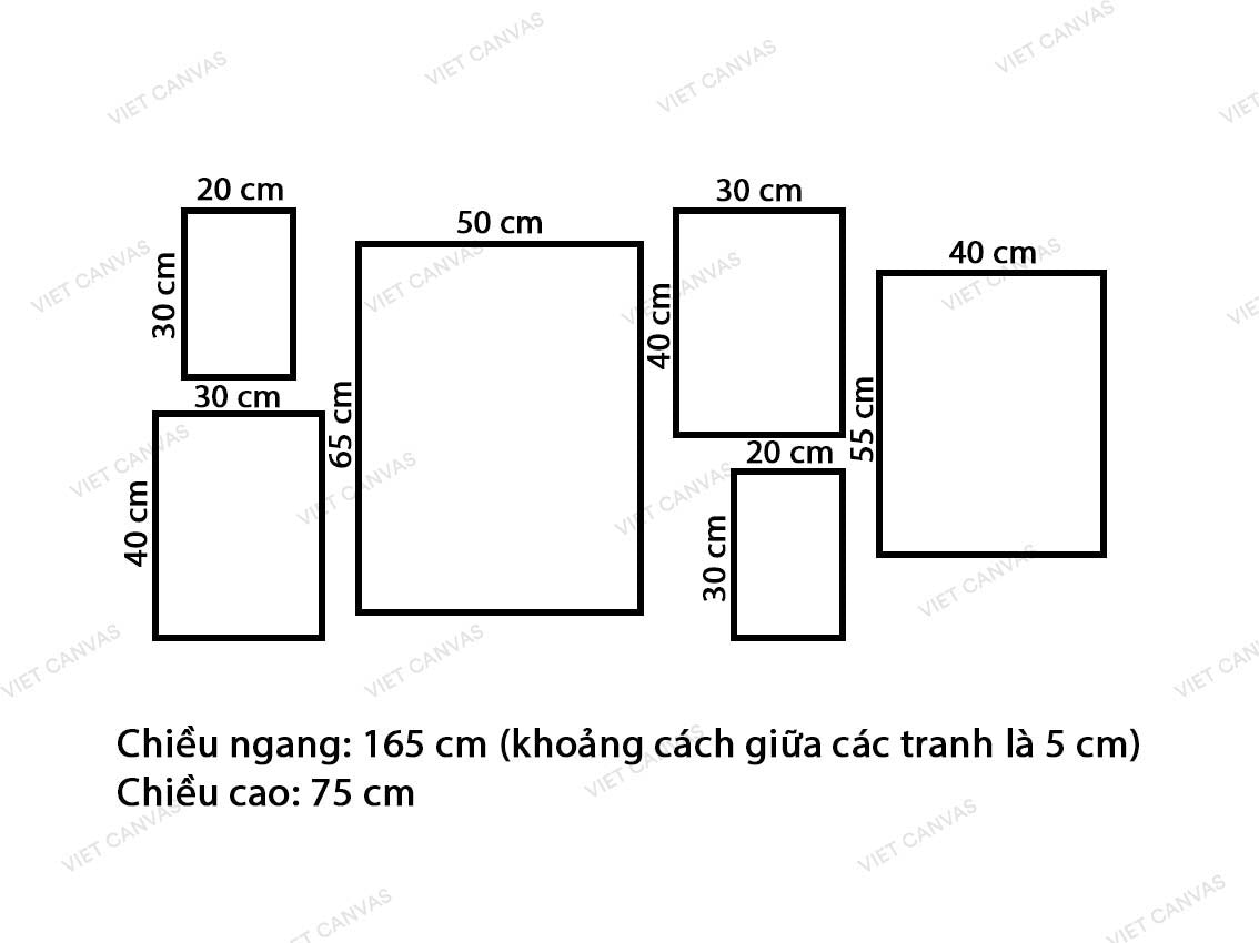 Bộ 6 Tranh Những Chiếc Lá - VW938.1