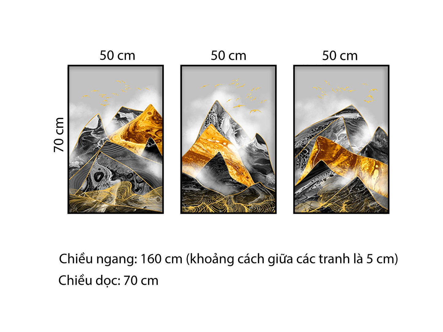 Bộ 3 Tranh Núi Rừng Hiểm Trở - HD762