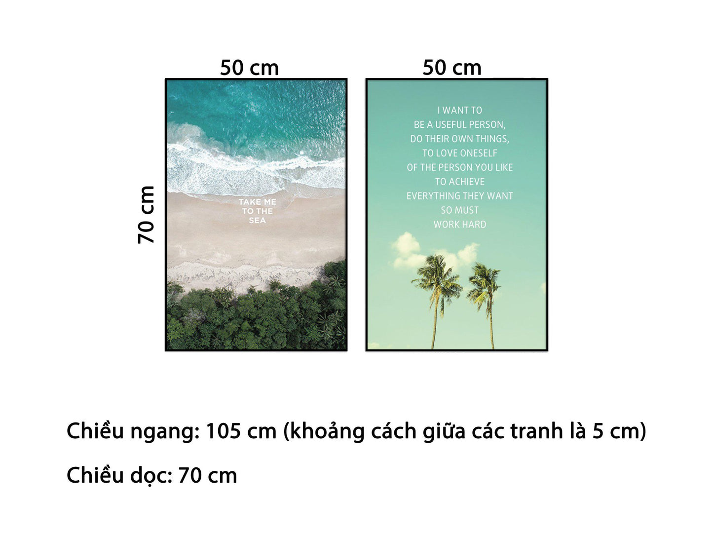 Bộ 2 Tranh Vi Vu Vùng Biển - HD811