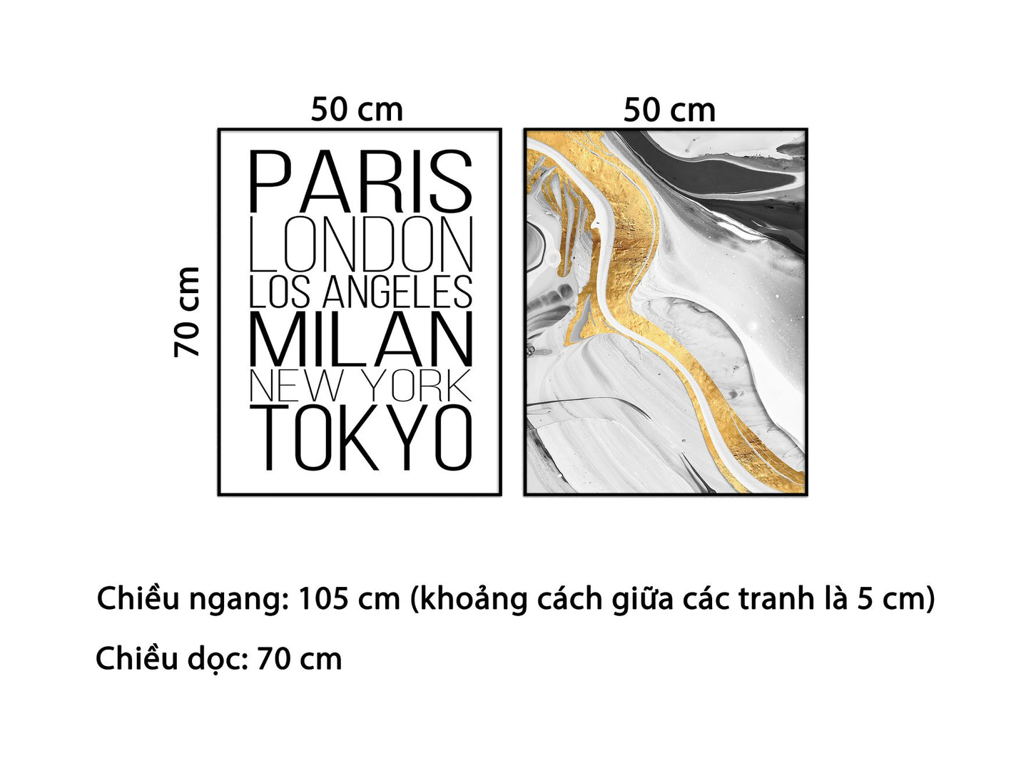 Bộ 2 Tranh Trừu Tượng Độc Đáo Và Quotes - HD805