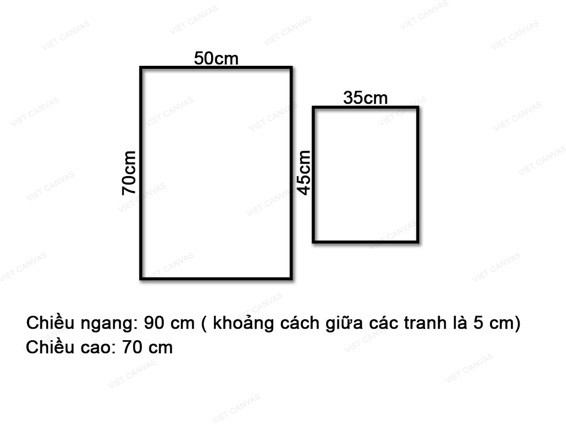 Bộ 2 Tranh Hươu Và Khu Rừng - VW950.2