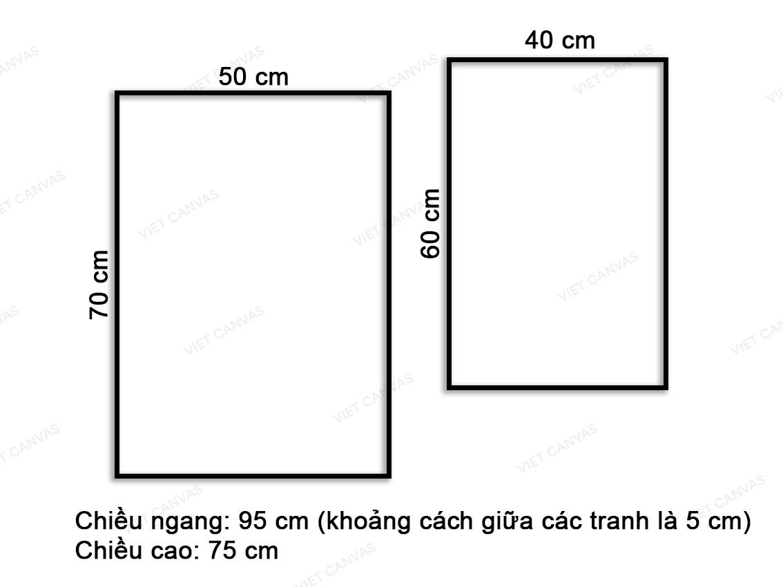 Bộ 2 Tranh Hồng Hạc Và Biển - VV778.2