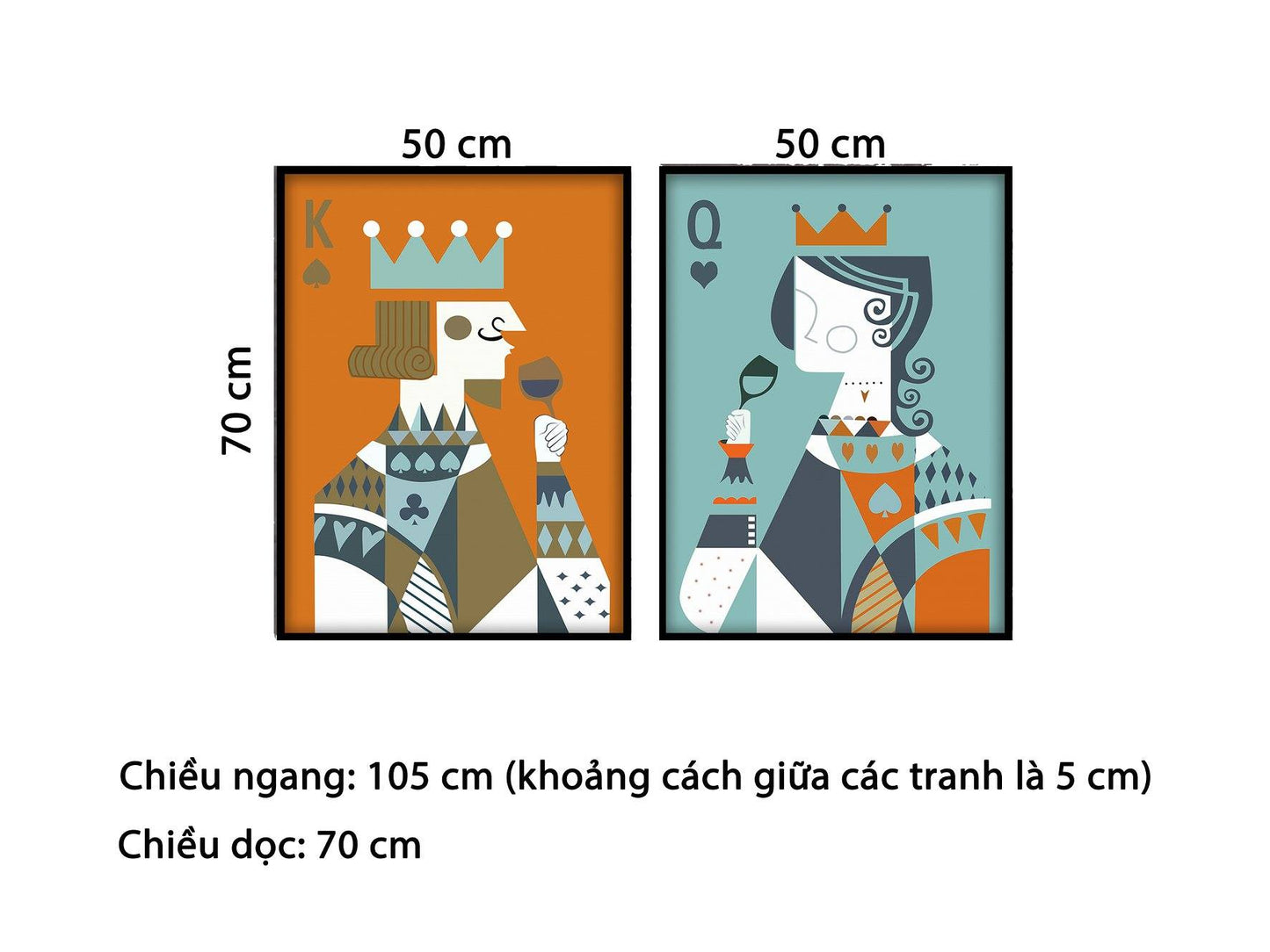 Bộ 2 Tranh Bữa Tiệc Của 2 Quân Bài - HD807