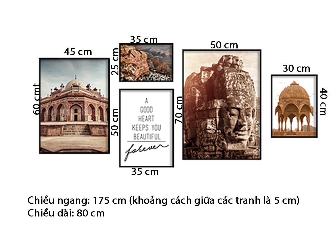 Bộ 5 Tranh Vẻ Đẹp Hy Lạp Và Quotes - HD846