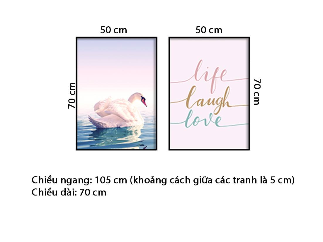 Bộ 2 Tranh Vẻ Đẹp Thiên Nga Và Quotes - HD841