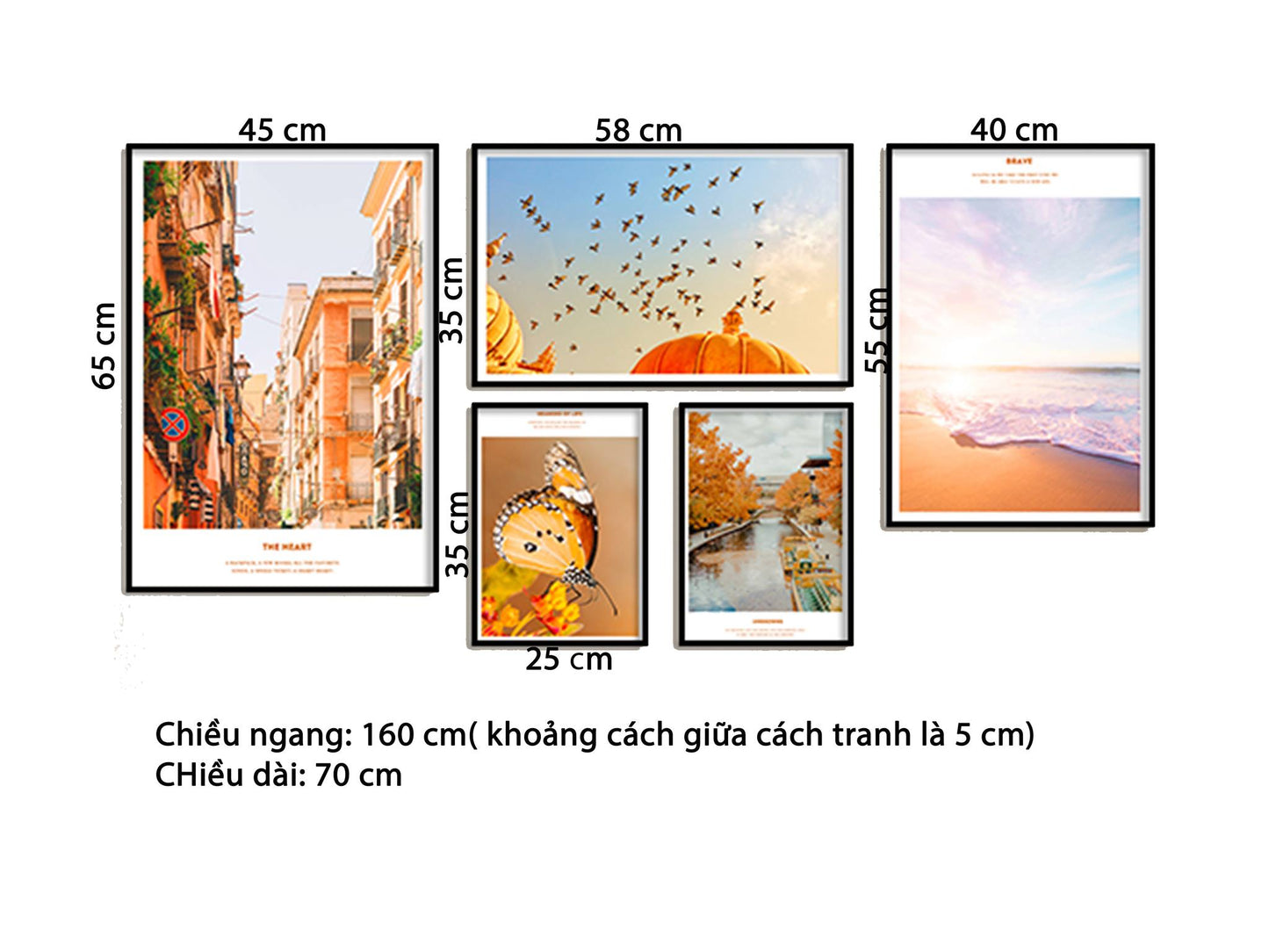 Bộ 5 Tranh Mùa Thu Yêu Thương - HD850