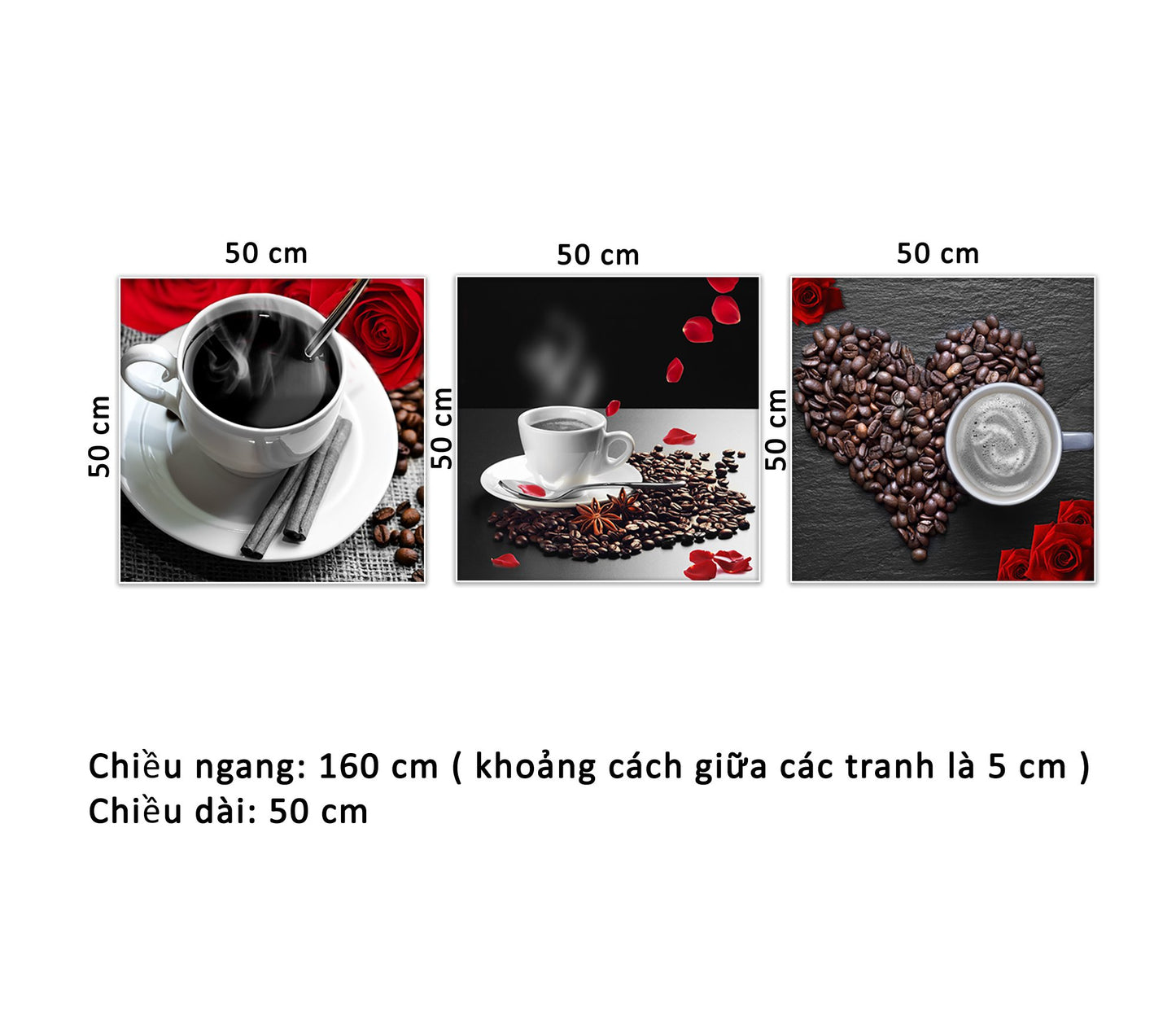 Bộ 3 Tranh Tách Cà Phê - HD919