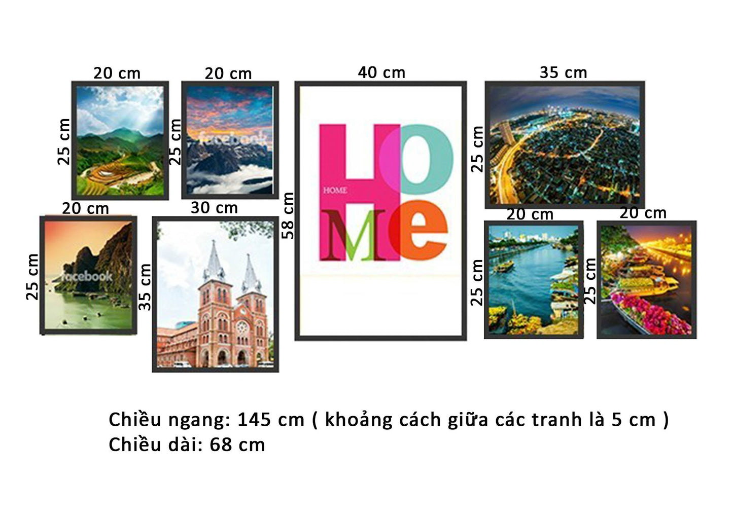 Bộ 8 Tranh Quotes Và Thắng Cảnh Việt Nam - HD060