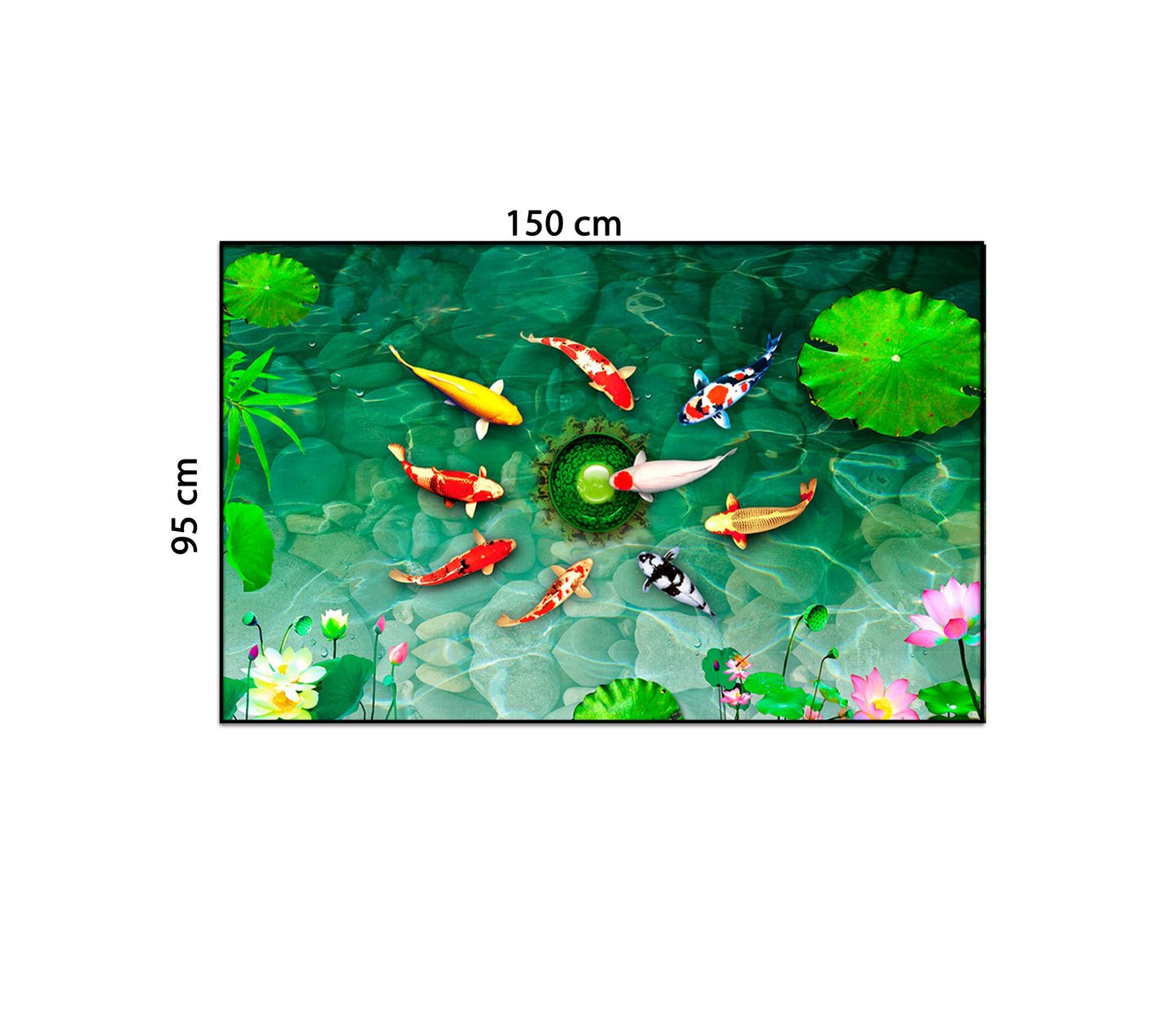 Tranh Cửu Ngư Trong Ao Sen - NT113