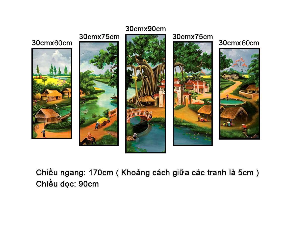 Bộ 5 Tranh Đường Vào Làng - NT155