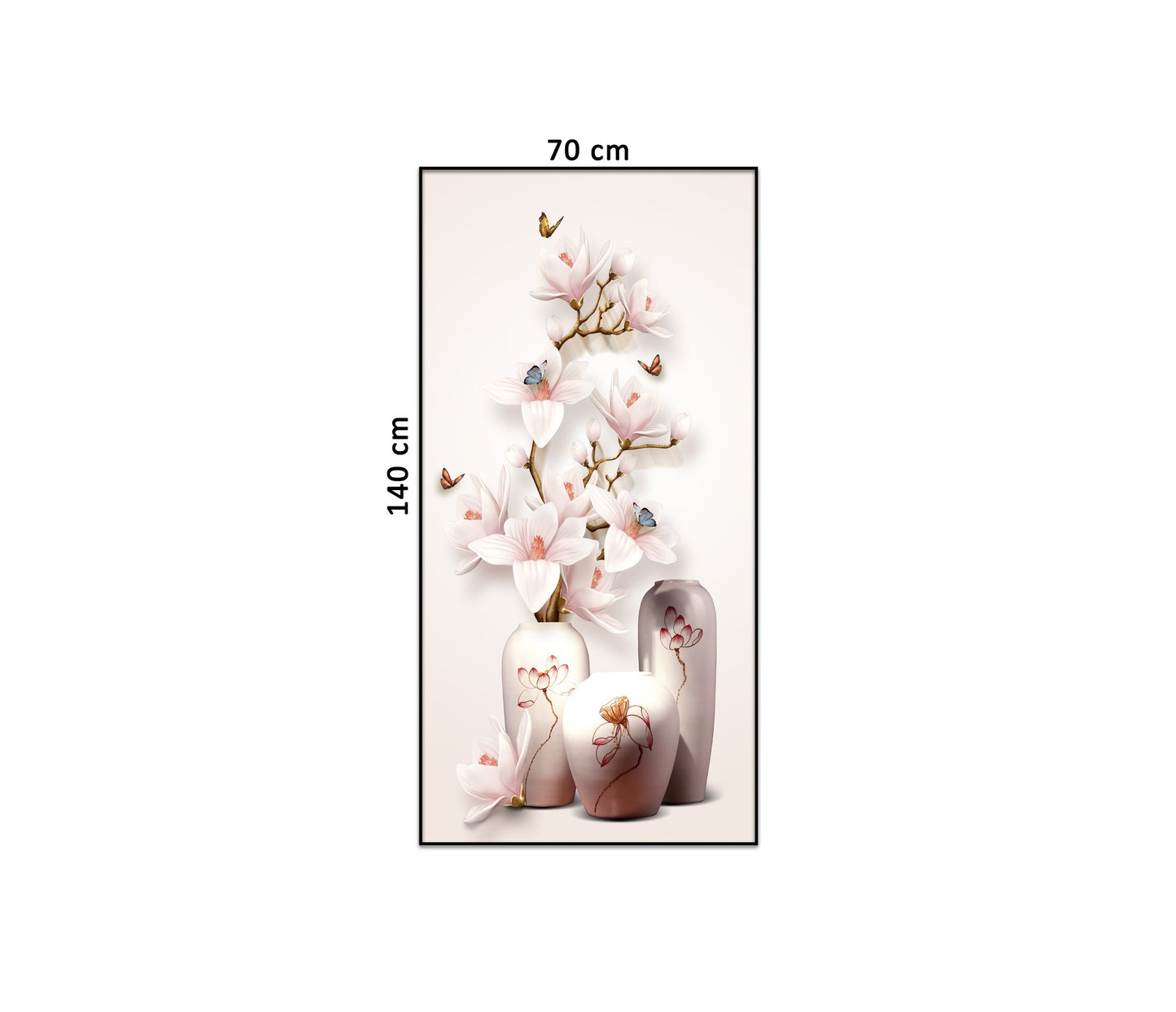Tranh Bình Hoa Tone Trắng - HD743