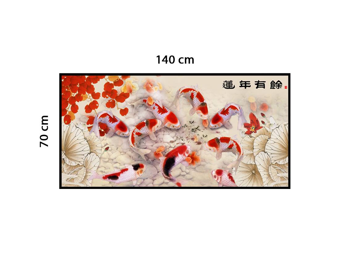 Tranh Cửu Ngư Trong Hồ - NT128