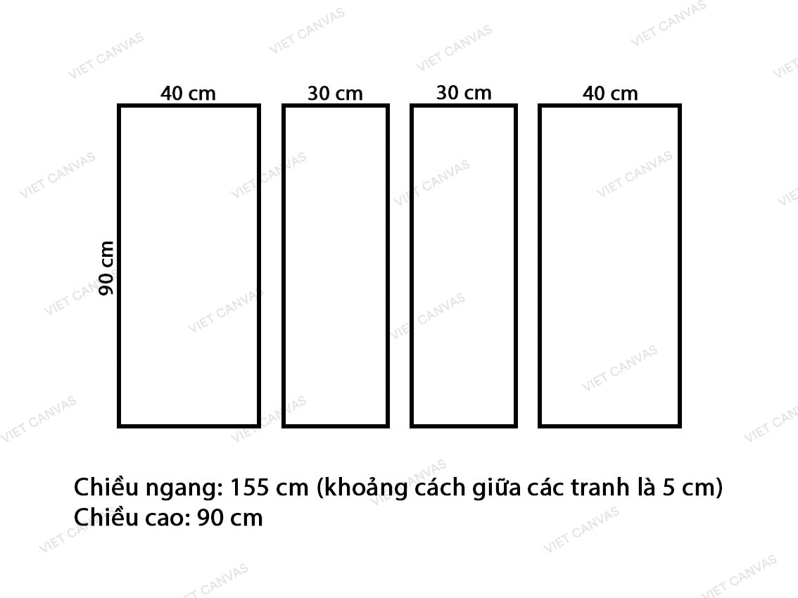 Bộ 4 Tranh Những Viên Đá - VQ192