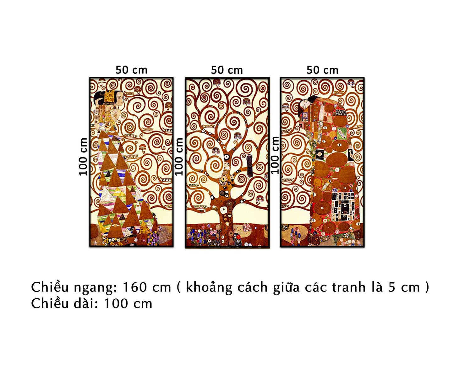 Bộ 3 Tranh Cây Lá Vàng - NT264