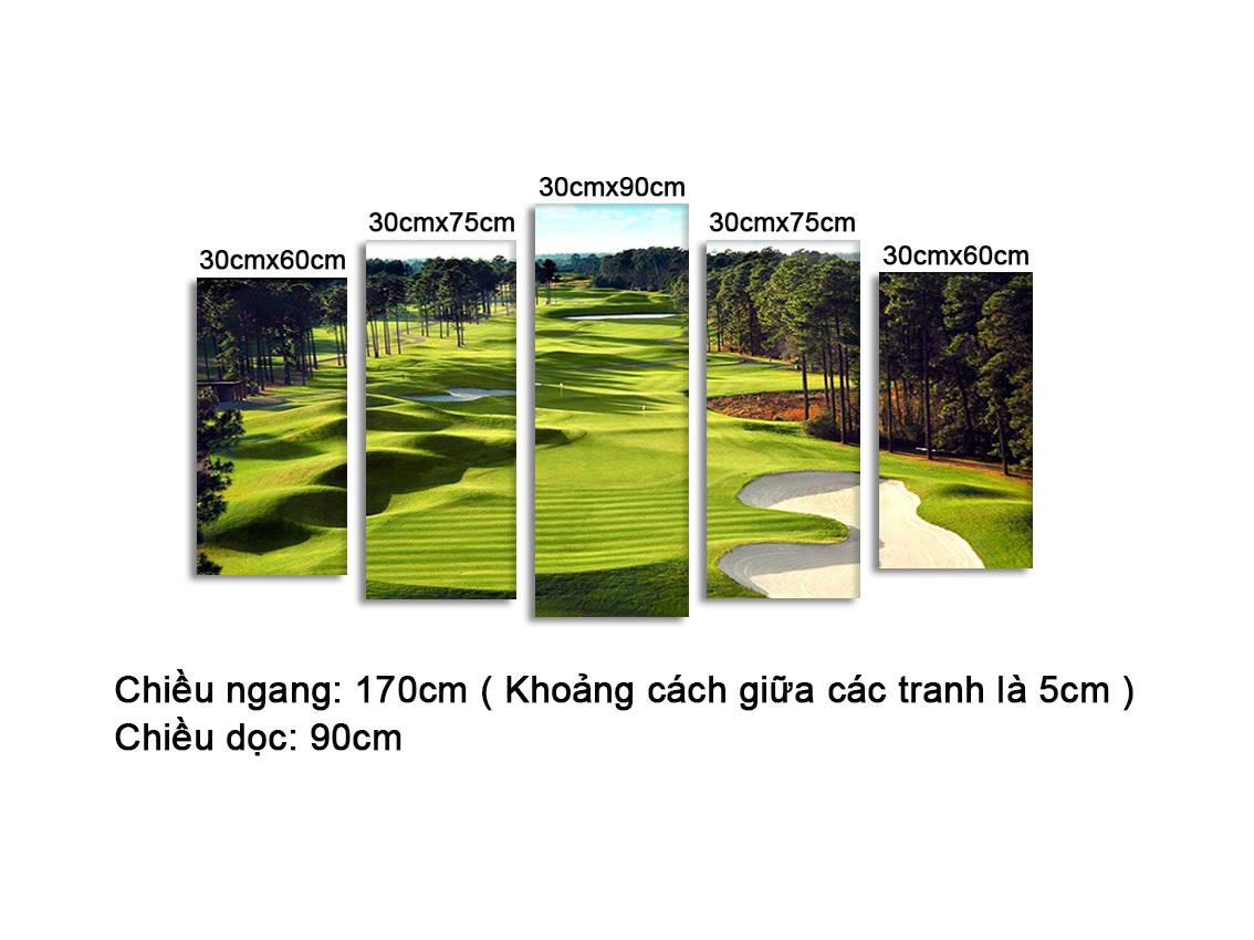 Bộ 5 Tranh Phong Cảnh Sân Vườn Châu Âu - NT320