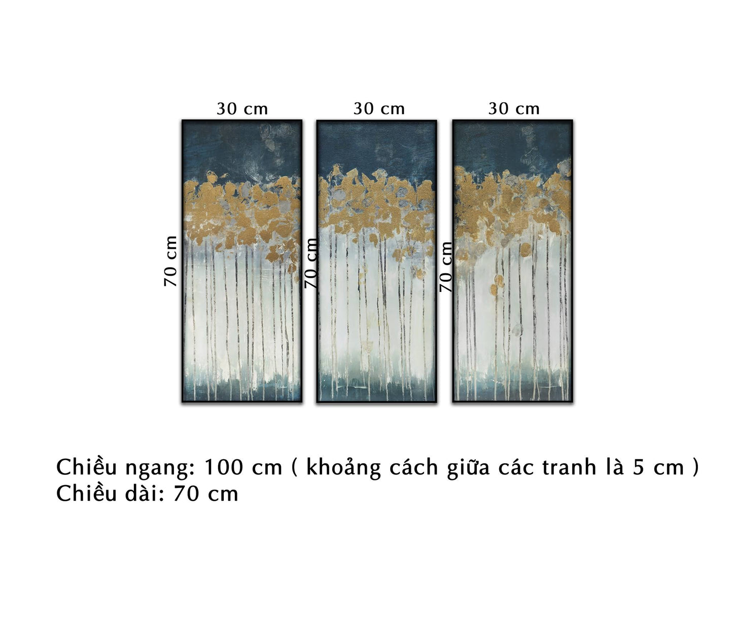 Bộ 3 Tranh Khu Vườn Lá Vàng - NT303