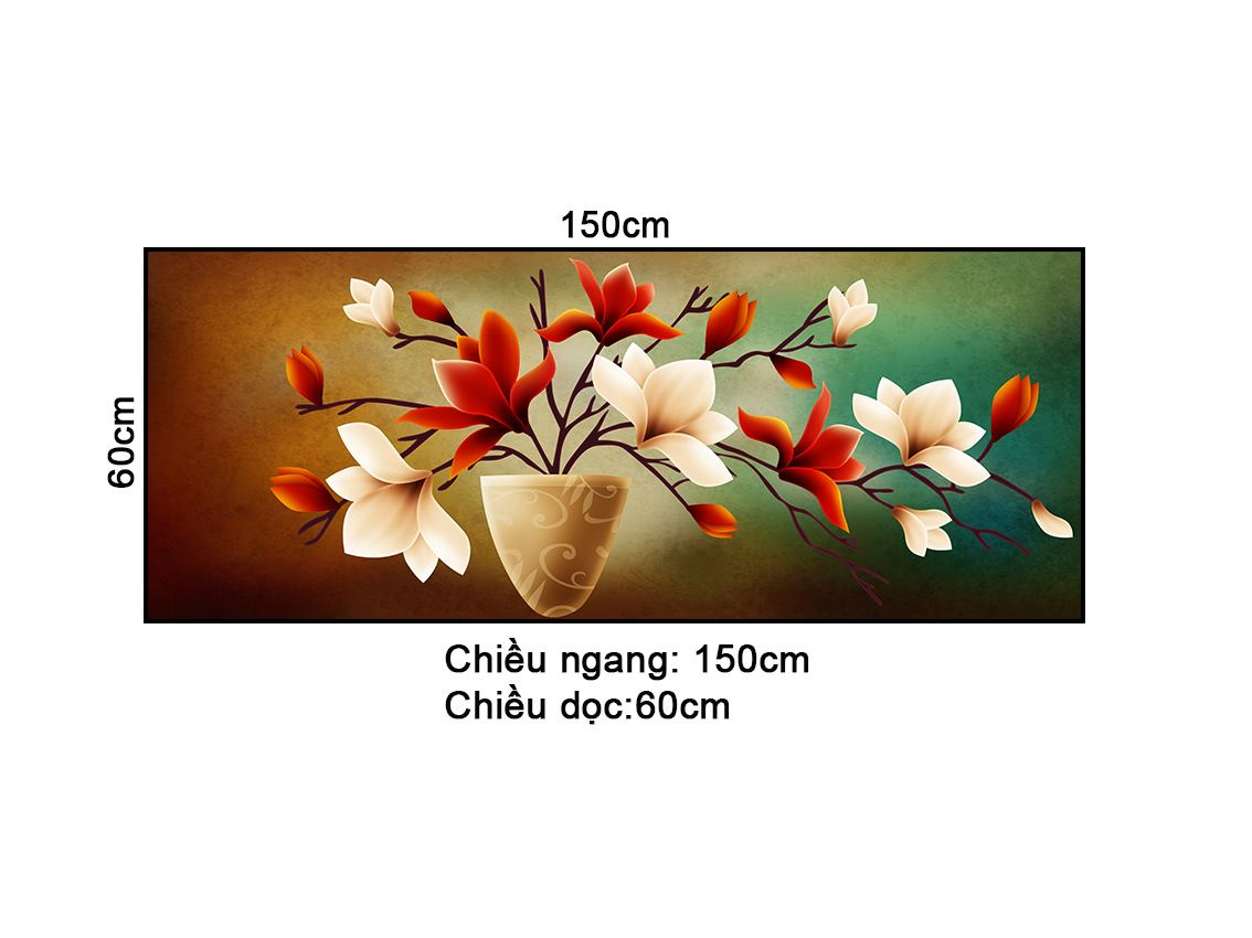 Tranh Bình Hoa Phong Cách Vintage - NT366
