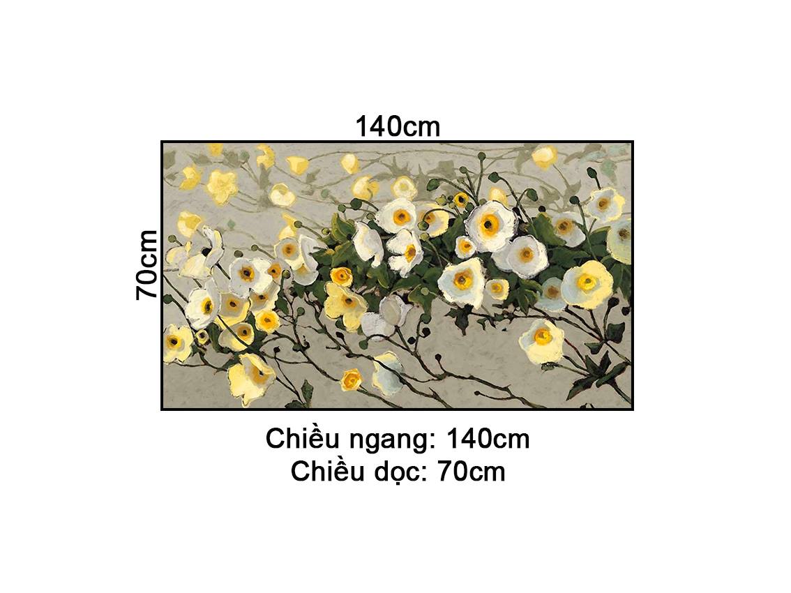 Tranh Nhành Hoa Trắng - NT368