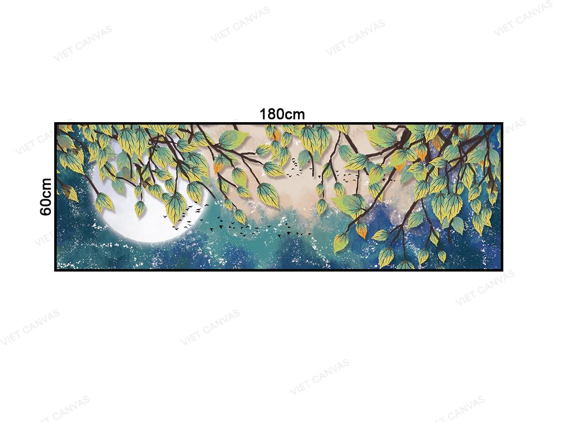 Tranh Nhành Cây Dưới Bóng Trăng - NT445