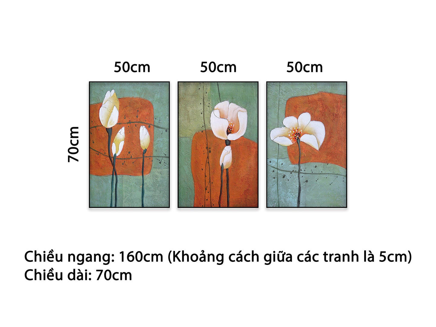 Bộ 3 Tranh Quá Trình Nở Hoa - NT471